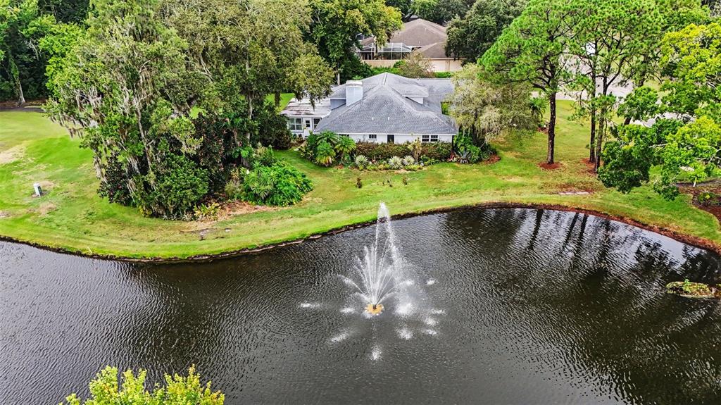 A view of a golf course green with a red flag and surrounding trees — 2950 ST ANDREWS BOULEVARD, TARPON SPRINGS, FL