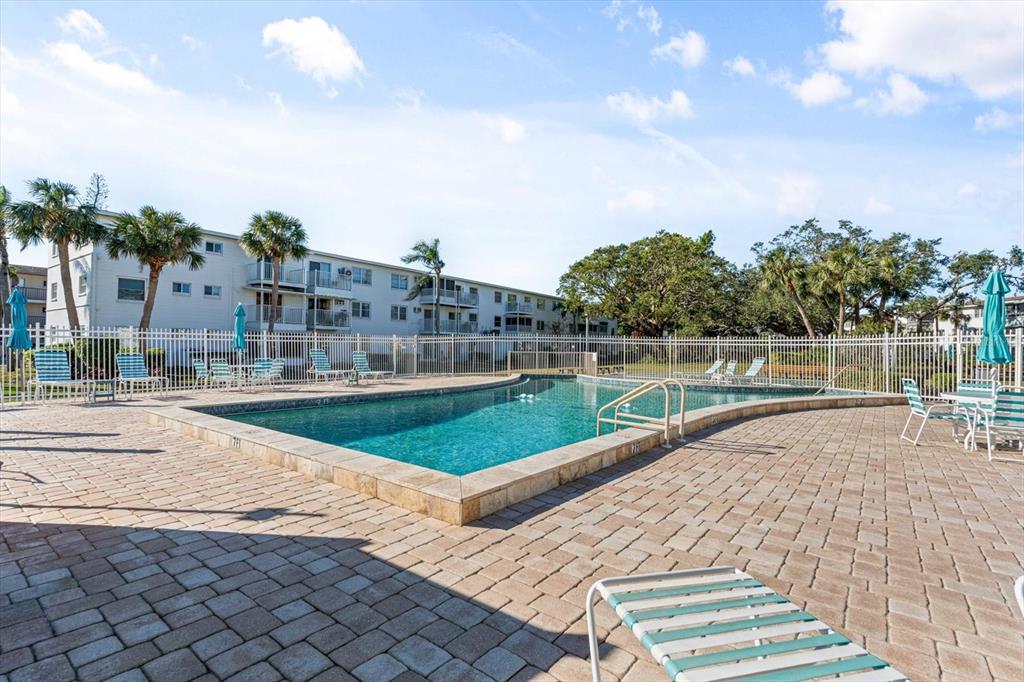 This is a floor plan for a one-bedroom apartment with a balcony and one bathroom — 2326 CANAL DRIVE UNIT G25, BRADENTON, FL