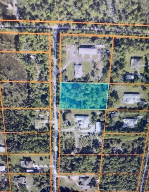 An aerial map shows a rectangular, highlighted vacant lot surrounded by wooded residential properties — 5550 TREE TOP TRAIL, FORT PIERCE, FL