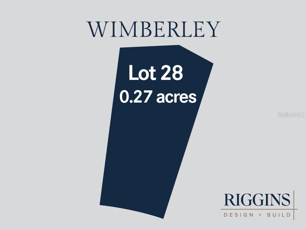 This is a map rendering of a 0.27-acre lot labeled as Lot 28 in Wimberley — 14110 SW 7TH PLACE, NEWBERRY, FL