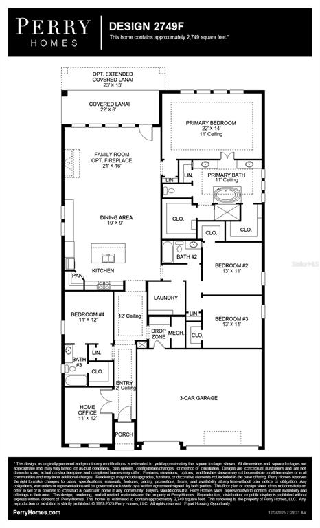 This is a floor plan for a single-story home featuring four bedrooms and a garage — 4700 SOUTHERN VALLEY LOOP, BROOKSVILLE, FL