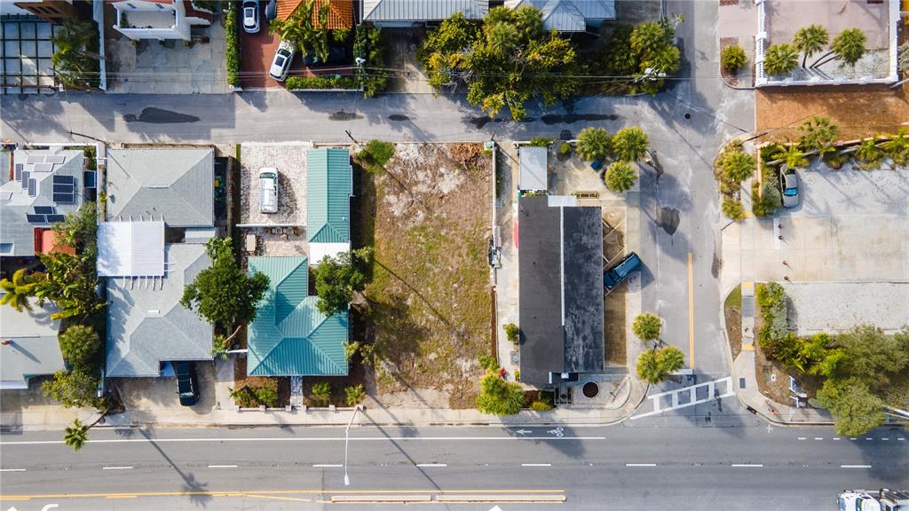 An aerial view of the pink Don CeSar hotel situated on a sandy beach — 3614 GULF BOULEVARD, ST PETE BEACH, FL