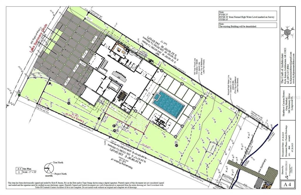 This is a black-and-white floor plan of a home's main floor — 360 LAKE SEMINARY CIRCLE, MAITLAND, FL