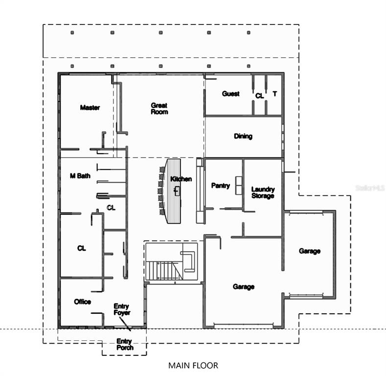This is a floor plan for the second level of a house featuring three bedrooms — 360 LAKE SEMINARY CIRCLE, MAITLAND, FL