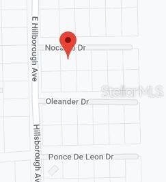 This is a map showing a location pin near the intersection of Hillsborough Avenue and Nocatee Drive — 103 NOCATEE DRIVE, FLORAHOME, FL