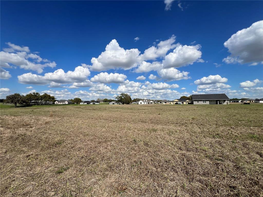 A wide, grassy field sits in front of several distant houses under a cloudy sky — 000 NW 79TH LOOP Lot 14, OCALA, FL