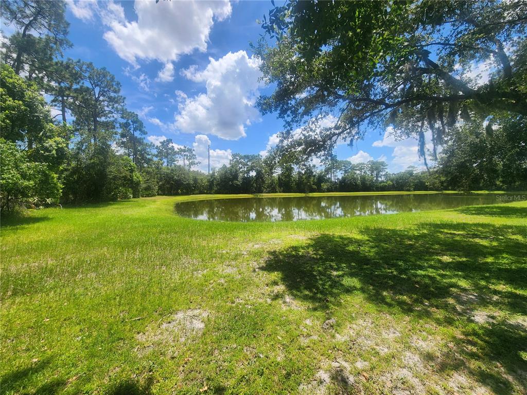 A tan house exterior features a screened-in back porch under large, mature oak trees — 3242 ERSKINE DRIVE, ORLANDO, FL