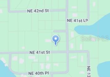 This is a map showing the location of a property near a lake — 00 NE 41ST, SILVER SPRINGS, FL