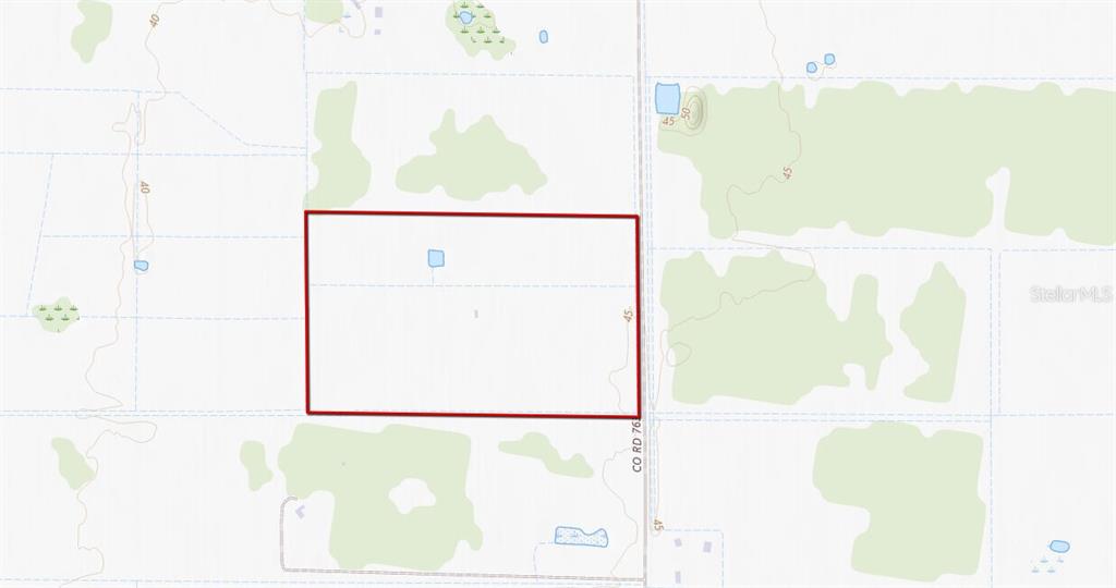 This is a map showing a rectangular parcel of land adjacent to a road — 6691 SE COUNTY ROAD 763, ARCADIA, FL