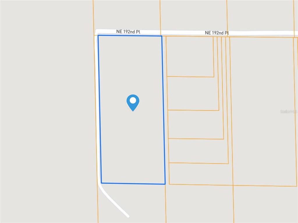 This is a map showing a rectangular property lot highlighted in blue on a street — XX, CITRA, FL
