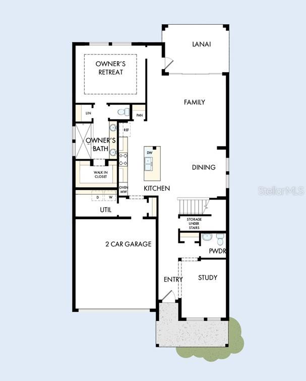 This is a floor plan for a single-story home with a two-car garage — 5837 NATIVE OAK STREET, MOUNT DORA, FL