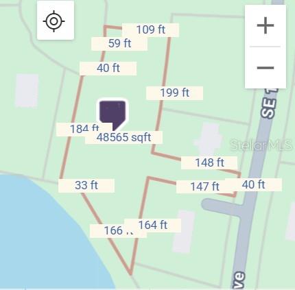 This is a map showing the property lines and dimensions of a parcel of land — 2650 SE 179TH AVENUE, SILVER SPRINGS, FL