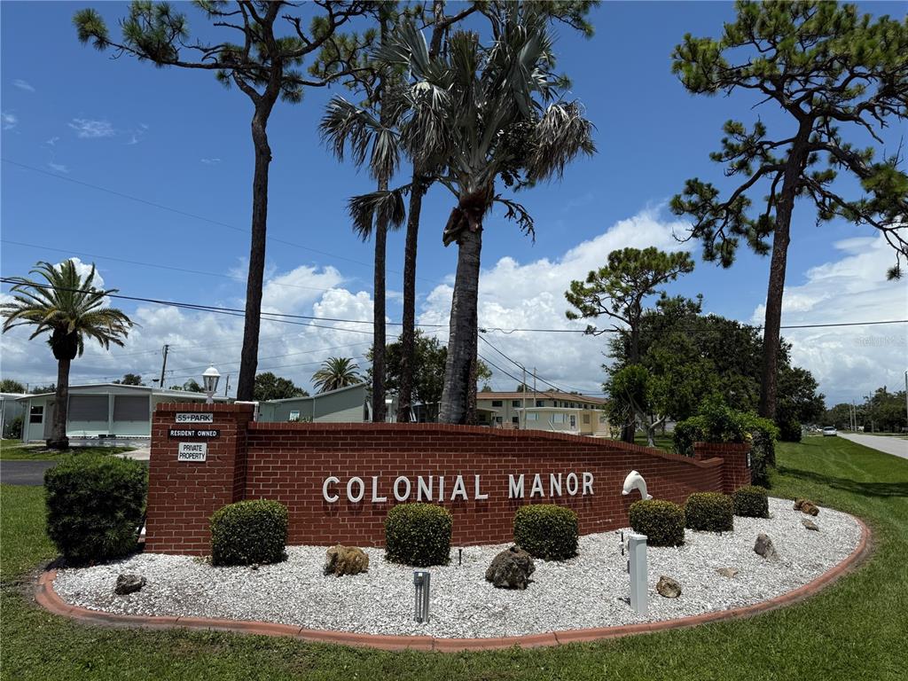 A small pond with a fountain sits in the center of a grassy residential area — 231 INNER DRIVE E, VENICE, FL