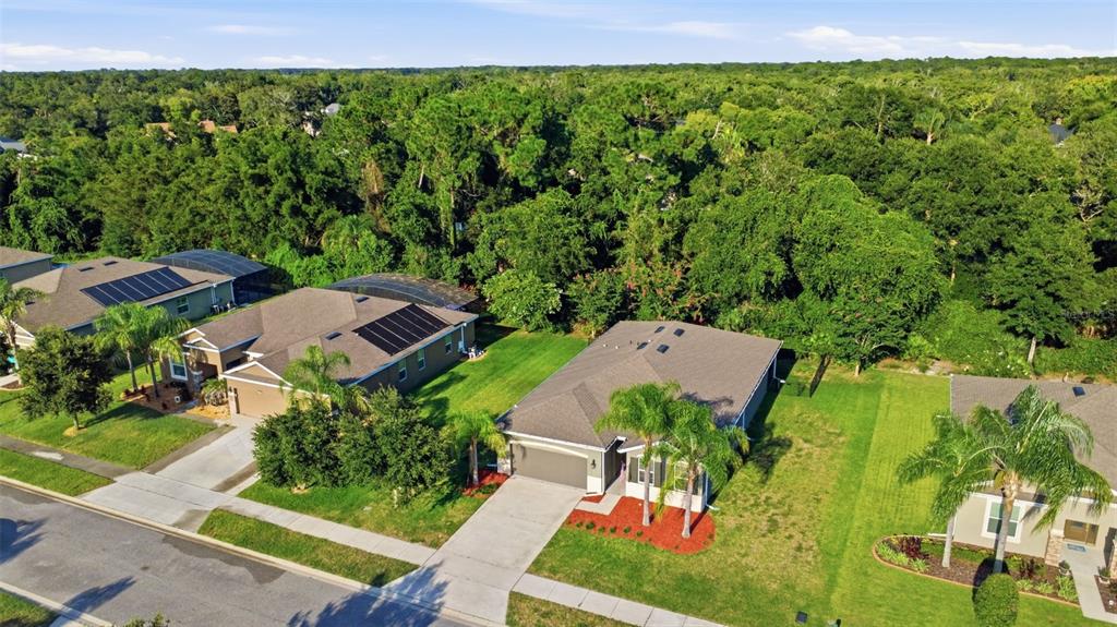 This is a floor plan for a single-story house with a garage and screened patio — 463 RIVER SQUARE LANE, ORMOND BEACH, FL