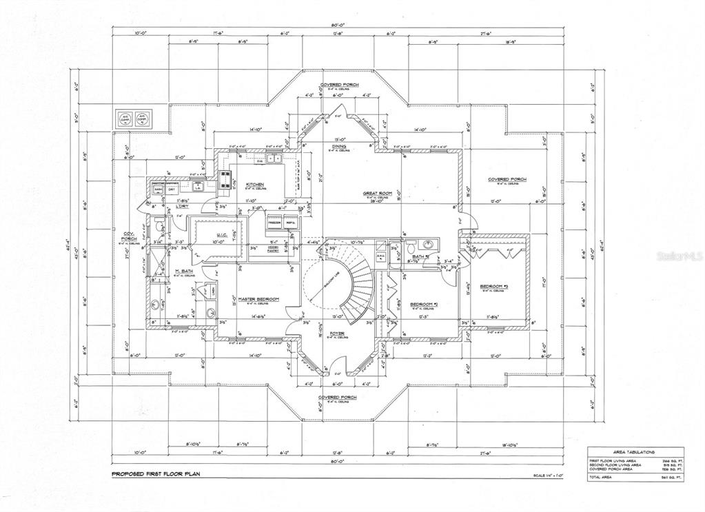 This is a floor plan for the first level of a residential home — 420 ROBERTS ROAD, PIERSON, FL