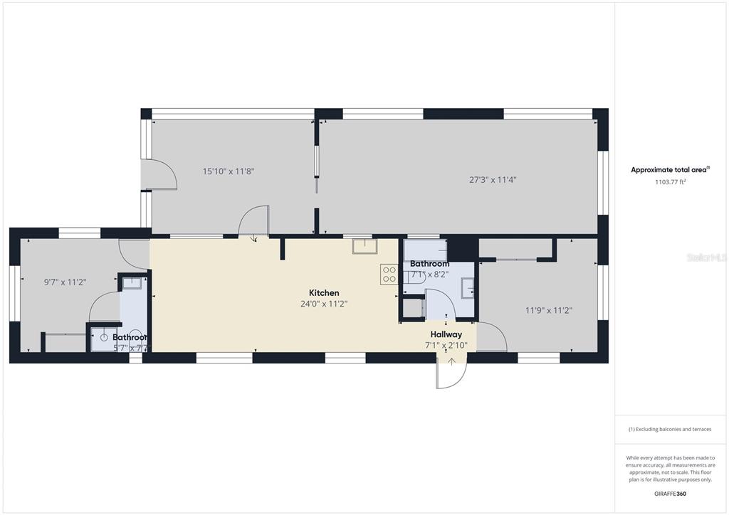 This is a floor plan showing the layout of a residential unit with multiple rooms — 3502 DELAWARE AVENUE, SEBRING, FL
